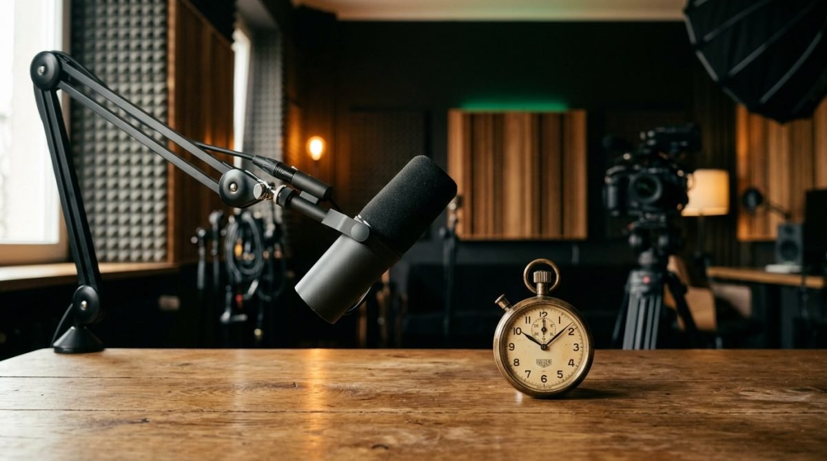 Ile trwa nagranie podcastu? Czas w studiu