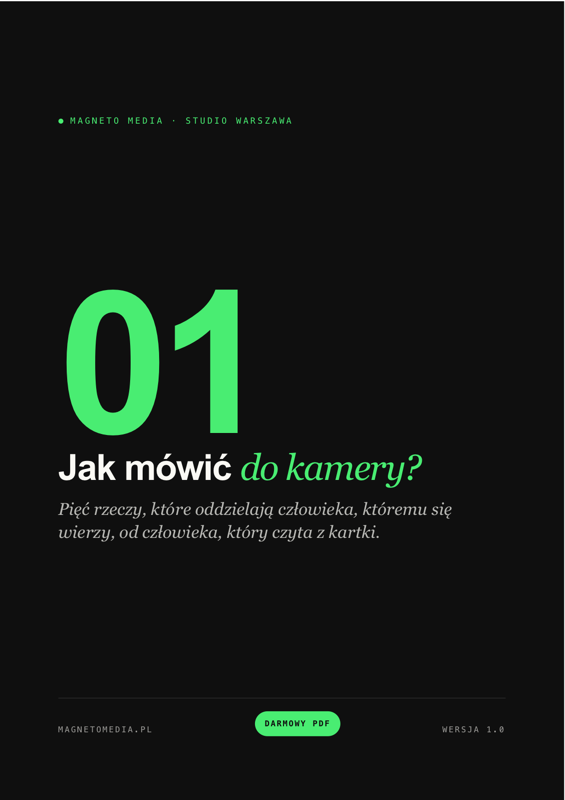 Okładka: Jak mówić do kamery — 5 rzeczy