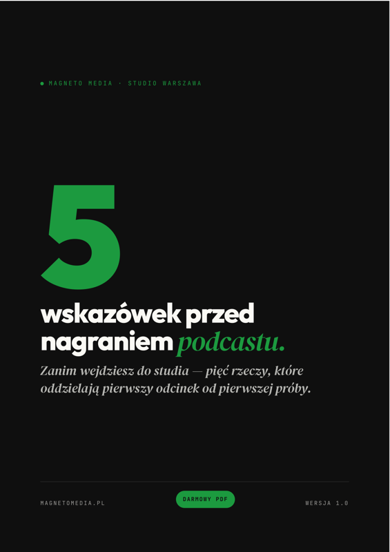 Okładka: 5 wskazówek przed nagraniem podcastu